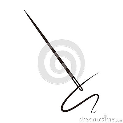 Needle with thread Vector Illustration