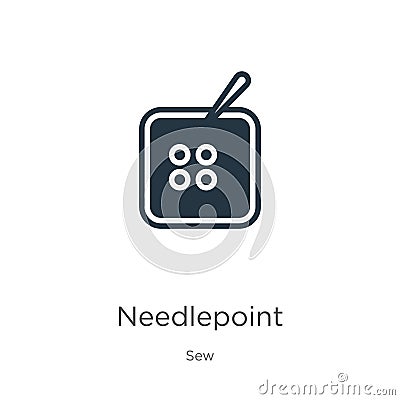 Needlepoint icon vector. Trendy flat needlepoint icon from sew collection isolated on white background. Vector illustration can be Vector Illustration