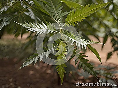 Neem (Azadirachta indica) in the garden Stock Photo