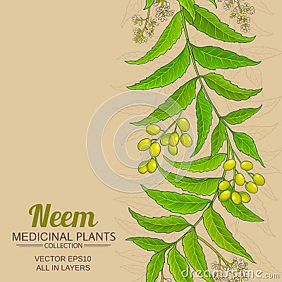 Neem vector background Vector Illustration