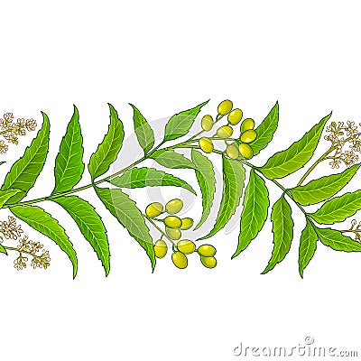 Neem vector pattern Vector Illustration