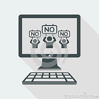 Negation crowd - Vector icon for computer website or application Vector Illustration
