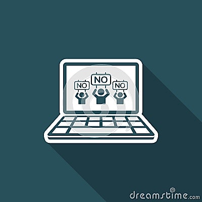 Negation crowd - Vector icon for computer website or application Vector Illustration