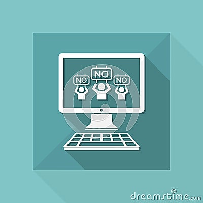 Negation crowd - Vector icon for computer website or application Vector Illustration