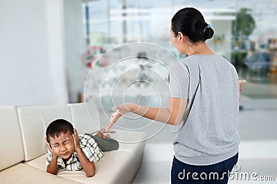 Negative emotion parent Stock Photo