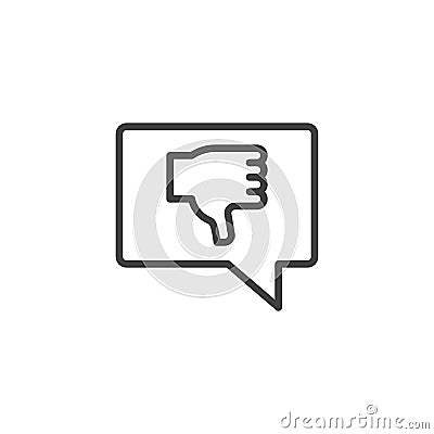 Negative feedback, like line icon Vector Illustration