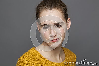 Negative feelings concept,woman Stock Photo
