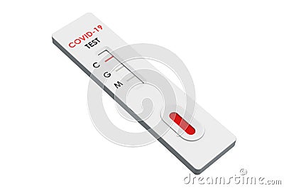 Negative Tests COVID-19 coronavirus, rapid test cassette. 3D rendering Stock Photo