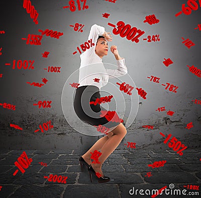 Negative value Stock Photo