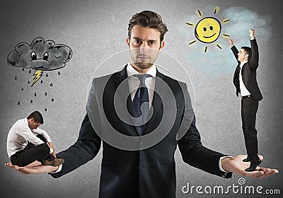 Negativity and positivity Stock Photo