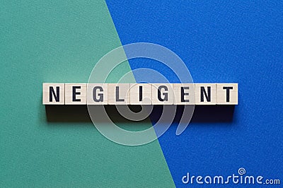 Negligent word concept on cubes Stock Photo