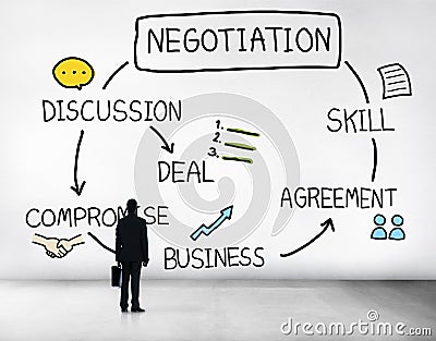 Negotiation Cooperation Discussion Collaboration Contract Concept Stock Photo