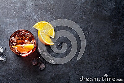 Negroni cocktail Stock Photo