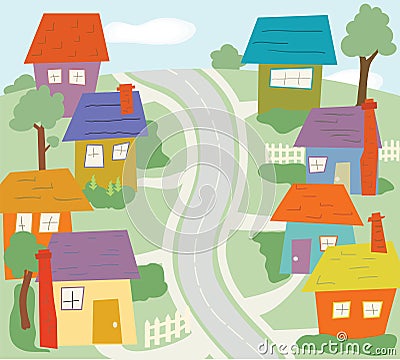 The Neighborhood Vector Illustration