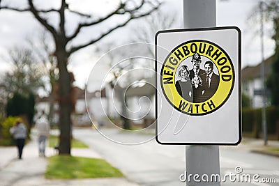 Neighborhood watch sign Editorial Stock Photo