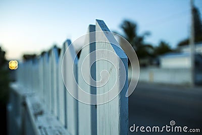 Neighborly fence Stock Photo