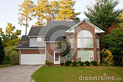 Neighbourhood with houses Stock Photo