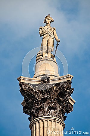 Nelson column on trafalgar square Editorial Stock Photo