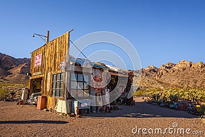 Nelson ghost town located in the El Dorado Canyon near Las Vegas, Nevada Editorial Stock Photo