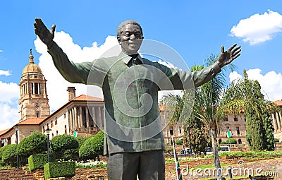 Nelson Mandela sculpture Editorial Stock Photo