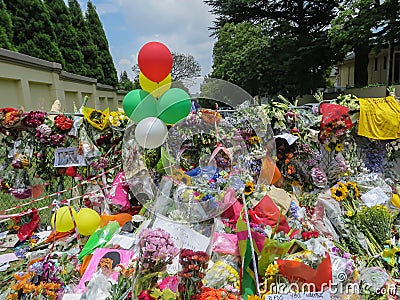 Nelson Rolihlahla Mandela memorial in Houghton, South Africa Editorial Stock Photo