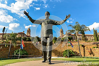 The Statue of Nelson Mandela at the Union Buildings, Pretoria, South Africa Editorial Stock Photo