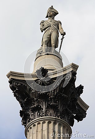 Nelsons Column Editorial Stock Photo