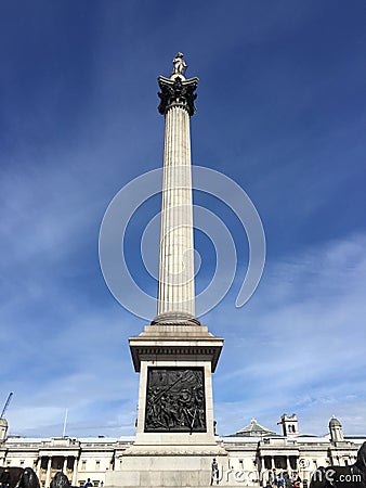 Nelsons Column Editorial Stock Photo