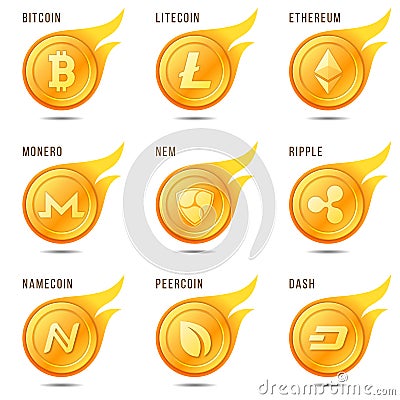 Nem coin symbol, icon, sign, emblem. Vector illustration. Vector Illustration