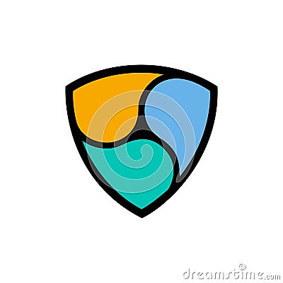 NEM coin symbol logo. Vector Illustration