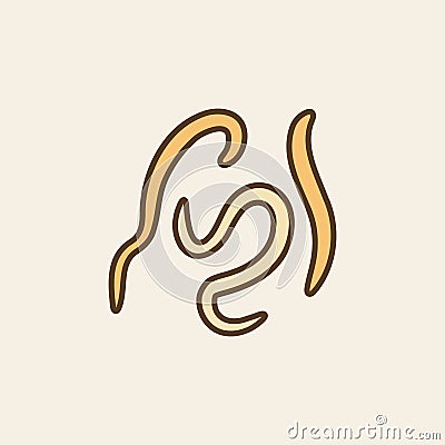Nematodes vector concept colored modern icon or sign Vector Illustration