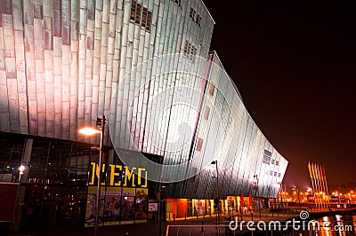 The Nemo Museum at night in Amsterdam Editorial Stock Photo