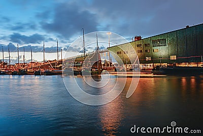 Nemo Science Museum with in front historical commercial ships al Editorial Stock Photo