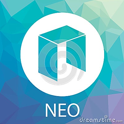 NEO ANS Antshares decentalized public chain criptocurrency vector logo Vector Illustration