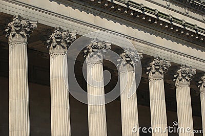 Neo classical columns in detail Stock Photo