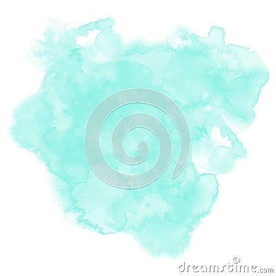 Subtle watercolor background. Trendy neo-mint colors. Vector Illustration