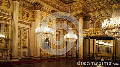 Italy: Turin Royal Palace - Palazzo Reale , ballroom Editorial Stock Photo