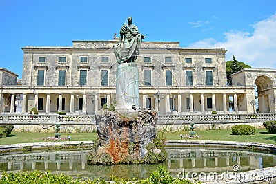 The Royal Palace of St Michael and St George in Corfu town Editorial Stock Photo