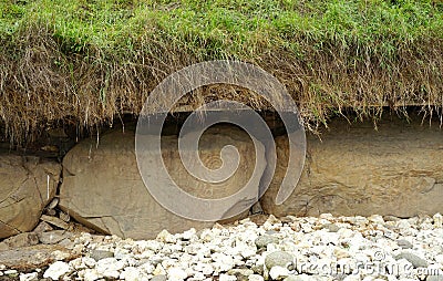 Neolithic carvings on tomb in Ireland Editorial Stock Photo