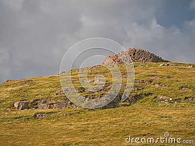 Culswick Broch, on Mainland, Shetland, UK Stock Photo