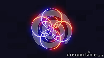 neon abstract shining 3D Render dark , 3D Rendering image Stock Photo