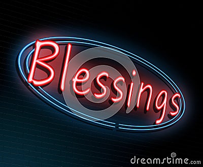 Neon blessings concept. Stock Photo