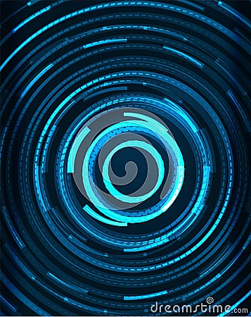 Neon circles abstract background Vector Illustration