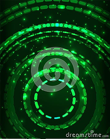 Neon circles abstract background Vector Illustration