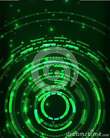 Neon circles abstract background Vector Illustration