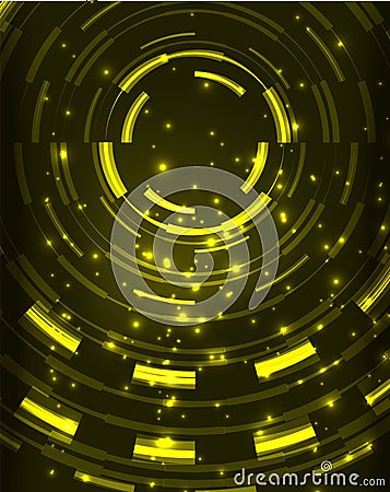 Neon circles abstract background Vector Illustration