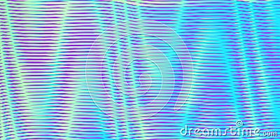 Neon color geometric zigzag striped texture with lines moire effect. Vector Illustration