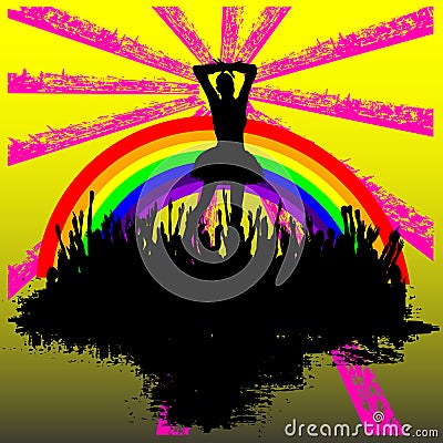 Neon Dance Background Vector Illustration