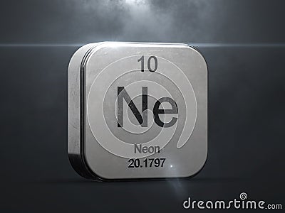Neon element from the periodic table Stock Photo