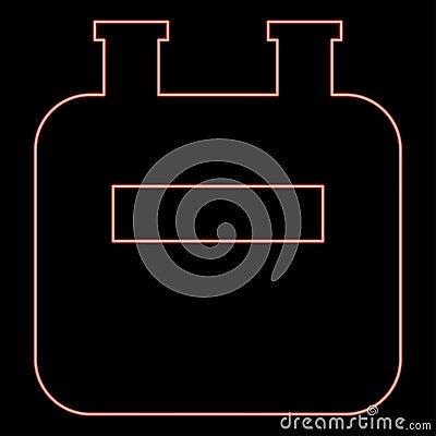 Neon gas meter account red color vector illustration image flat style Vector Illustration